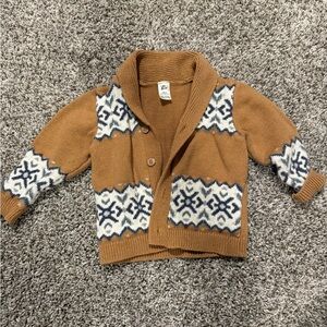 Brown and White Nordic Sweater